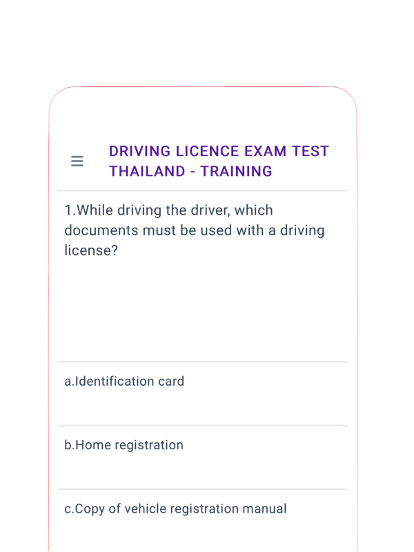 driving licence exam thai photo